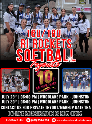 Black and Red Modern Softball Tournament Flyer